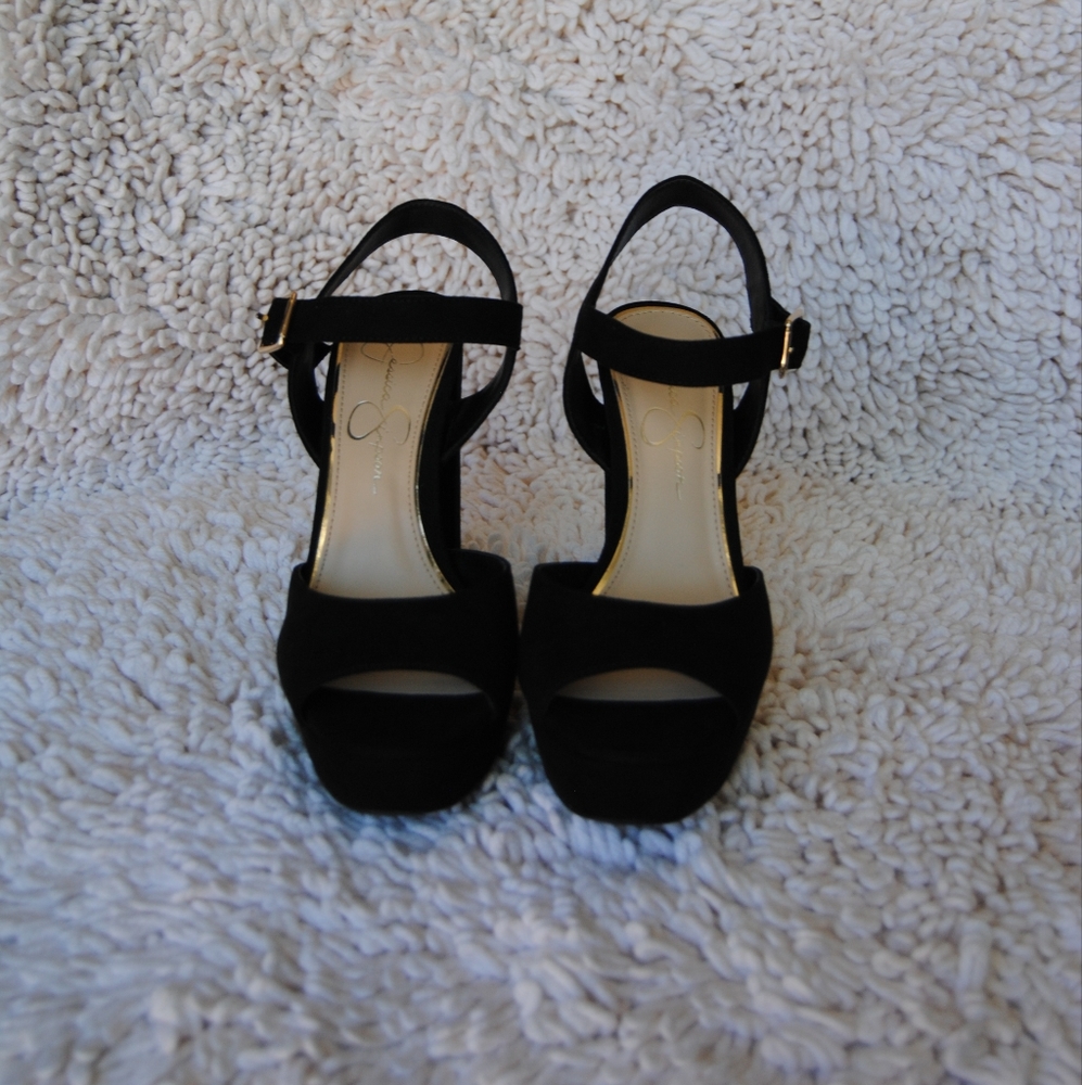 Black Heels with a Chunky Heel